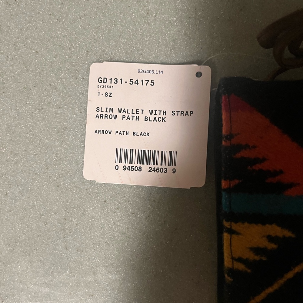 Pendleton Black Crossbody with Orange, Yellow, Bl… - image 6